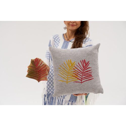 Kézzel készített zsenília párnahuzat, szürke, 50 x 50 cm | Puha és kényelmes | Tökéletes lakberendezéshez, nappalihoz és hálószobához | Stílusos és tartós dizájn