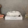 Elegáns fehér tál, 23 cm átmérő, 7 cm magasság | 100% Sicily Lila Márvány | Tökéletes tálaláshoz és díszítéshez | Stílusos kiegészítő bármely otthonhoz