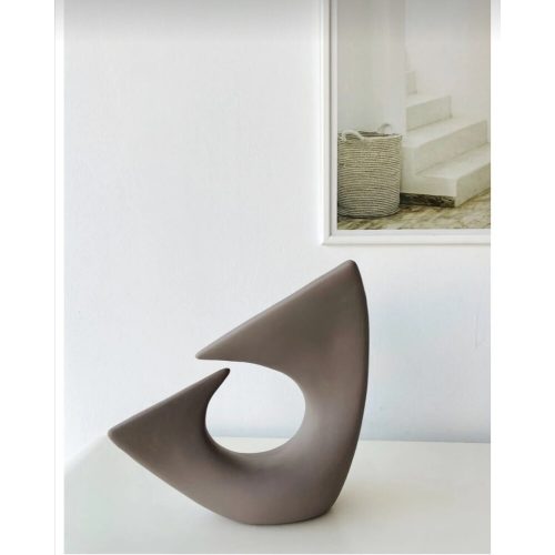 Elegáns Mink kerámia váza, 28 x 11,5 x 28 cm | 100% kiváló minőségű kerámia | Tökéletes lakberendezéshez és virágdíszekhez, stílusos és tartós