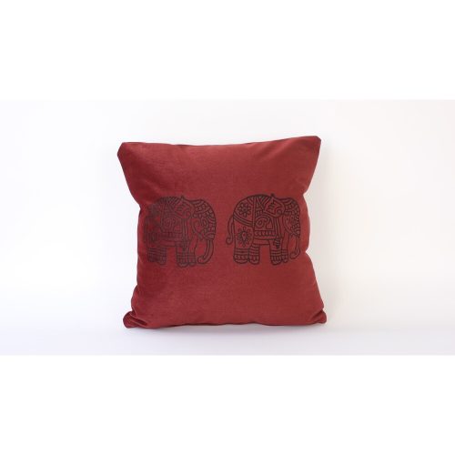 Kézzel készített Claret Red Velvet párna, 50 x 50 cm | 100% bársony szilikon töltettel | Luxus kényelem a lakberendezéshez és a pihenéshez