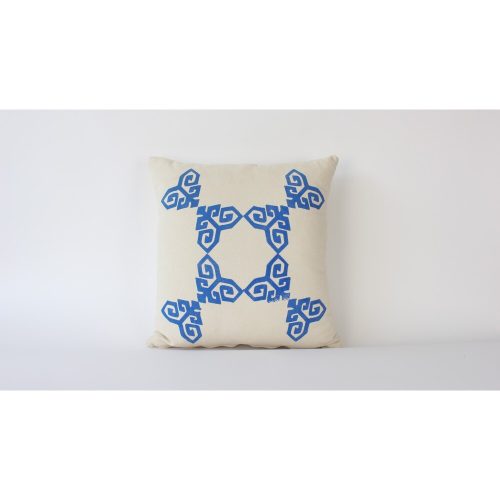 Kézzel készített bársonypárna (50 x 50 cm), krémszínű, szilikon töltelék | 100% Luxus Velvet | Tökéletes otthoni dekorációhoz és kényelemhez