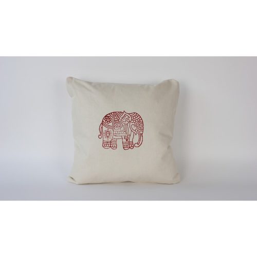 Kézzel készített bársonypárna (50 x 50 cm), krémszínű, szilikon töltelék | 100% Luxus Velvet | Tökéletes otthoni dekorációhoz és kényelemhez