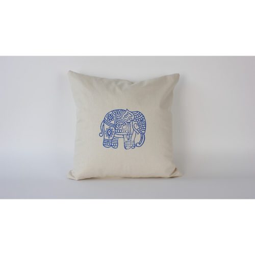 Kézzel készített bársonypárna (50 x 50 cm), krémszínű, szilikon töltelék | 100% Luxus Velvet | Tökéletes otthoni dekorációhoz és kényelemhez
