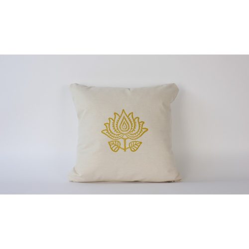 Kézzel készített bársonypárna (50 x 50 cm), krémszínű, szilikon töltelék | 100% Luxus Velvet | Tökéletes otthoni dekorációhoz és kényelemhez