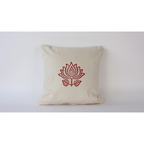 Kézzel készített bársonypárna (50 x 50 cm), krémszínű, szilikon töltelék | 100% Luxus Velvet | Tökéletes otthoni dekorációhoz és kényelemhez