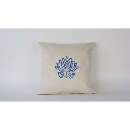 Kézzel készített bársonypárna (50 x 50 cm), krémszínű, szilikon töltelék | 100% Luxus Velvet | Tökéletes otthoni dekorációhoz és kényelemhez