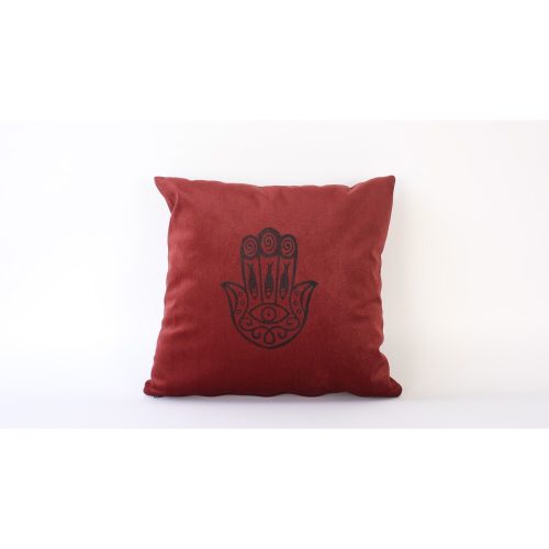 Kézzel készített Claret Red Velvet párna, 50 x 50 cm | 100% bársony szilikon töltettel | Luxus kényelem a lakberendezéshez és a pihenéshez