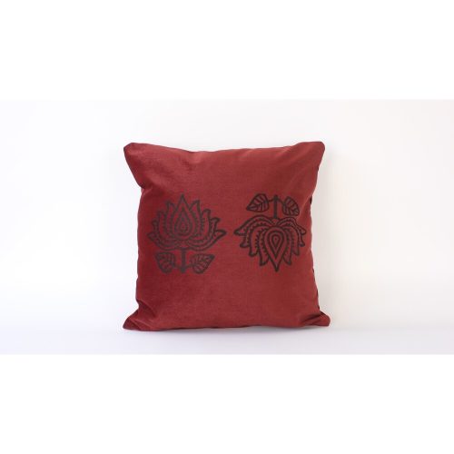 Kézzel készített Claret Red Velvet párna, 50 x 50 cm | 100% bársony szilikon töltettel | Luxus kényelem a lakberendezéshez és a pihenéshez