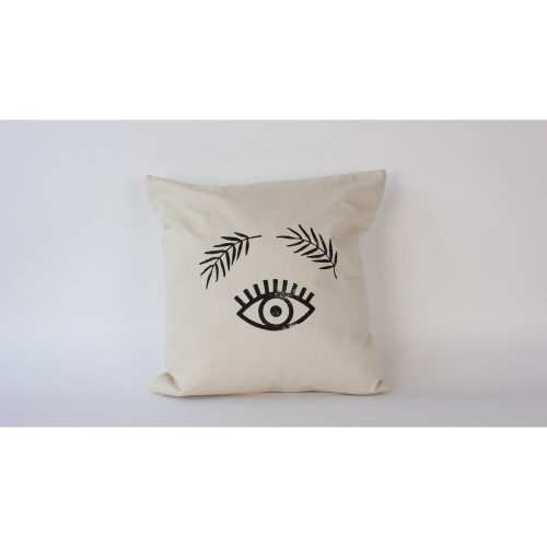 Kézzel készített bársonypárna (50 x 50 cm), krémszínű, szilikon töltelék | 100% Luxus Velvet | Tökéletes otthoni dekorációhoz és kényelemhez