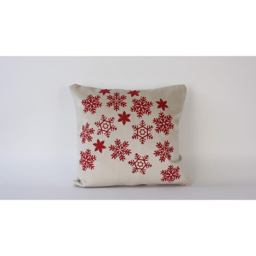 Kézzel készített bársonyos párnahuzat (50 x 50 cm), krémszínű | 100% Soft Velvet | Tökéletes lakberendezéshez és hangulatos lakóterekhez, elegáns érintés