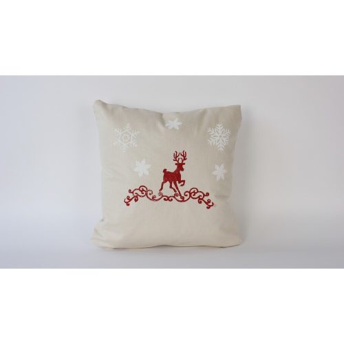 Kézzel készített krémszínű vászon párnahuzat (50 x 50 cm) | 100% természetes szövet | Elegant & Soft Touch | Tökéletes lakberendezéshez és hangulatos lakóterekhez