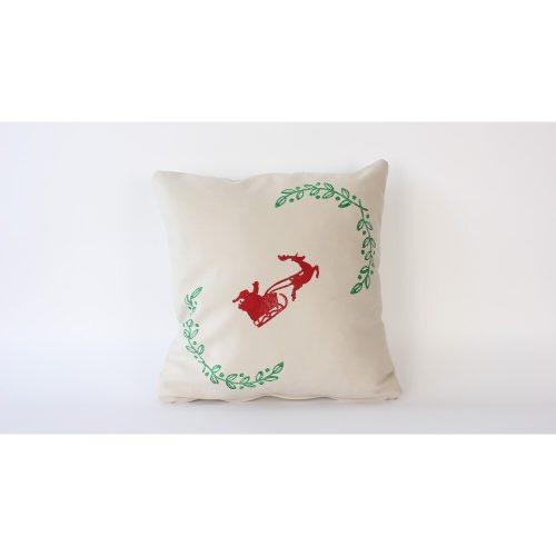 Kézzel készített bársonyos párnahuzat (50 x 50 cm), krémszínű | 100% Soft Velvet | Tökéletes lakberendezéshez és hangulatos lakóterekhez, elegáns érintés