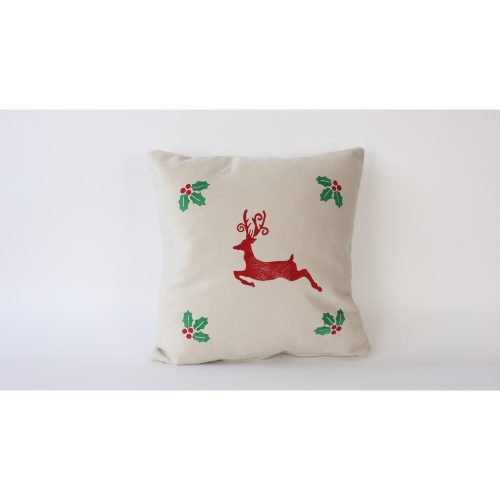 Kézzel készített bársonyos párnahuzat (50 x 50 cm), krémszínű | 100% Soft Velvet | Tökéletes lakberendezéshez és hangulatos lakóterekhez, elegáns érintés