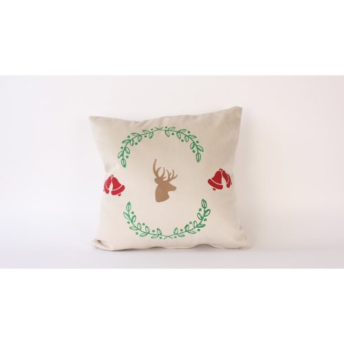 Kézzel készített bársonyos párnahuzat (50 x 50 cm), krémszínű | 100% Soft Velvet | Tökéletes lakberendezéshez és hangulatos lakóterekhez, elegáns érintés