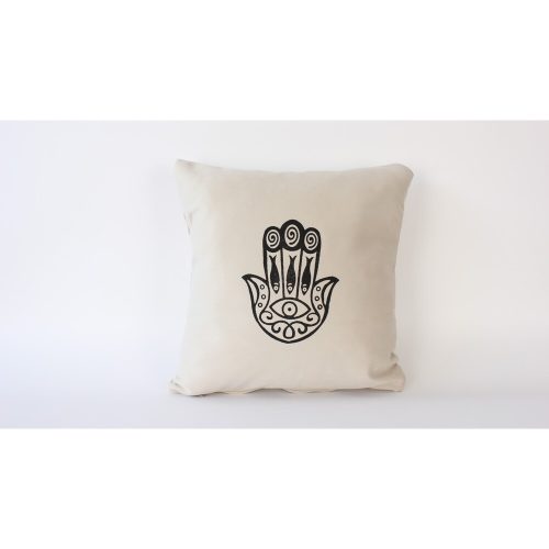 Kézzel készített bársonyos párnahuzat (50 x 50 cm), krémszínű | 100% Soft Velvet | Tökéletes lakberendezéshez és hangulatos lakóterekhez, elegáns érintés