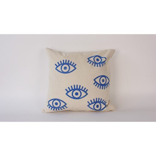 Kézzel készített krémszínű vászon párnahuzat (50 x 50 cm) | 100% természetes szövet | Elegant & Soft Touch | Tökéletes lakberendezéshez és hangulatos lakóterekhez