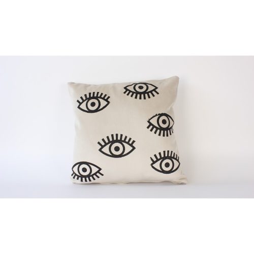 Kézzel készített bársonyos párnahuzat (50 x 50 cm), krémszínű | 100% Soft Velvet | Tökéletes lakberendezéshez és hangulatos lakóterekhez, elegáns érintés