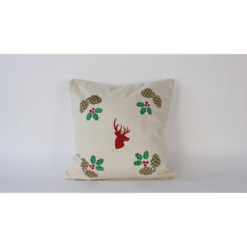 Kézzel készített krémszínű vászon párnahuzat (50 x 50 cm) | 100% természetes szövet | Elegant & Soft Touch | Tökéletes lakberendezéshez és hangulatos lakóterekhez