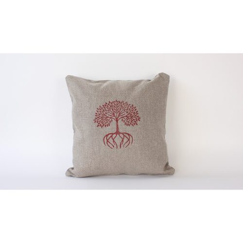 Kézzel készített 100% vászon párnahuzat, barna, 50 x 50 cm | Puha és tartós | Tökéletes otthoni dekorációhoz, nappaliba és hangulatos helyiségekbe