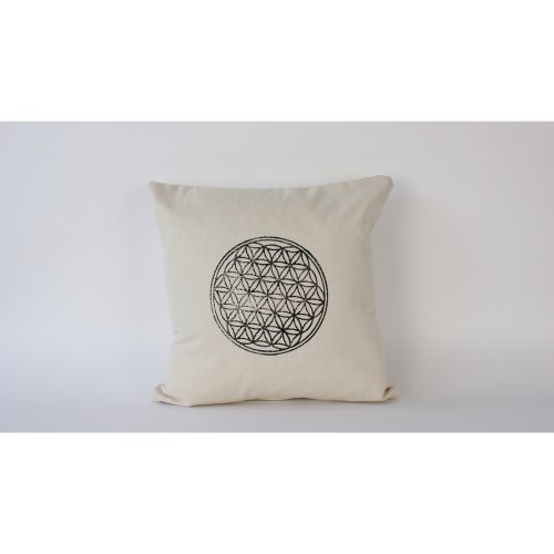 Kézzel készített krémszínű vászon párnahuzat (50 x 50 cm) | 100% természetes szövet | Elegant & Soft Touch | Tökéletes lakberendezéshez és hangulatos lakóterekhez