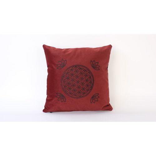 Kézzel készített Claret Red Velvet párnahuzat (50 x 50 cm) | 100% Soft Velvet | Elegáns lakberendezés nappali és hálószobába | Luxus érintés