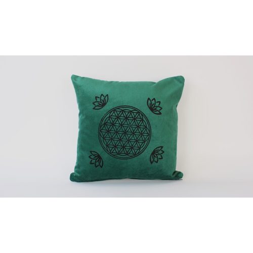 Kézzel készített zöld bársony párnahuzat, 50 x 50 cm | 100% Soft Velvet | Tökéletes lakberendezéshez és hangulatos lakóterekhez | Elegáns és stílusos design