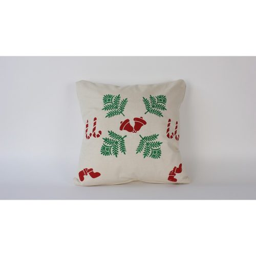 Kézzel készített krémszínű vászon párnahuzat (50 x 50 cm) | 100% természetes szövet | Elegant & Soft Touch | Tökéletes lakberendezéshez és hangulatos lakóterekhez