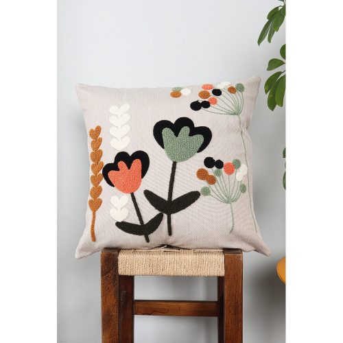 Prémium vászonpárna, 43 x 43 cm | Puha szilikon töltelék | Stílusos és kényelmes lakberendezésben, nappaliban vagy hálószobában | Tartós és elegáns design