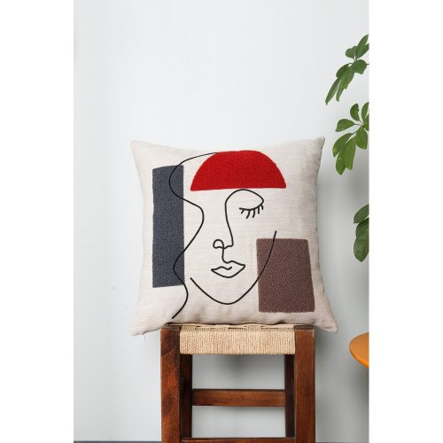 Prémium vászonpárna, 43 x 43 cm | Puha szilikon töltelék | Stílusos és kényelmes lakberendezésben, nappaliban vagy hálószobában | Tartós és elegáns design