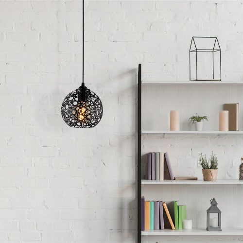 Elegáns fekete falilámpa, fém ház, 10 x 12 cm, magasság 100 cm, E14 Max 40W, IP20 | Elbűvölő szállodai stílusú világítás a modern terekhez