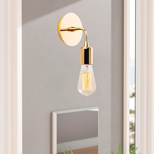 Elegáns fekete falilámpa, fém ház, 10 x 12 cm, magasság 100 cm, E14 Max 40W, IP20 | Elbűvölő szállodai stílusú világítás a modern terekhez