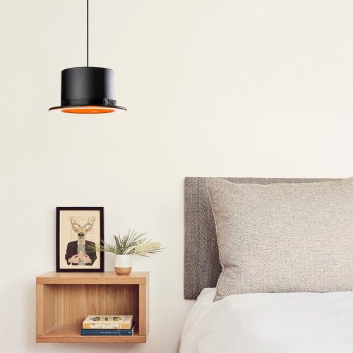 Elegáns fekete falilámpa, fém ház, 10 x 12 cm, magasság 100 cm, E14 Max 40W, IP20 | Elbűvölő szállodai stílusú világítás a modern terekhez