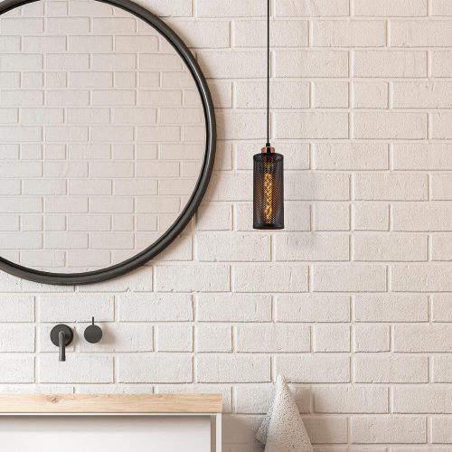 Elegáns fekete falilámpa, fém ház, 10 x 12 cm, magasság 100 cm, E14 Max 40W, IP20 | Elbűvölő szállodai stílusú világítás a modern terekhez