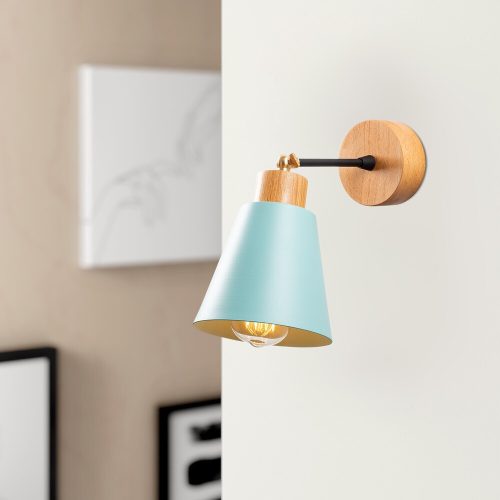 Elegáns fekete falilámpa, fém ház, 10 x 12 cm, magasság 100 cm, E14 Max 40W, IP20 | Elbűvölő szállodai stílusú világítás a modern terekhez