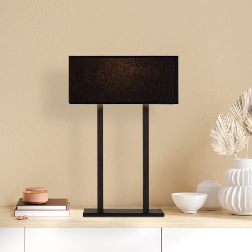 Elegáns fekete falilámpa, fém ház, 10 x 12 cm, magasság 100 cm, E14 Max 40W, IP20 | Elbűvölő szállodai stílusú világítás a modern terekhez