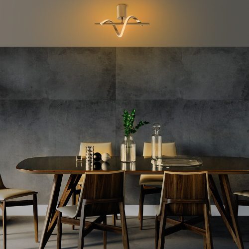 Elegáns arany csillár, fém test, 41 x 16 x 25 cm | SMD LED 11W 3000K | Stílusos világítótest a modern lakberendezéshez | Tartós fém alaplap, IP20 besorolású, tökéletes nappaliba és étkezőbe