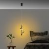 Elegáns fekete csillár, fém test, 16 cm szélesség, állítható magasság 50-100 cm | SMD LED 11W 3000K | Stílusos világítás a modern lakberendezéshez, IP20 besorolású, tökéletes nappaliba és étkezőbe