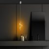 Elegáns krómcsillár, fém test, állítható magasság 50-100 cm, szélesség 16 cm, LED 11W 3000K, IP20 besorolás, stílusos világítás a modern lakberendezéshez, tökéletes nappaliba és étkezőbe