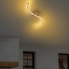 Elegáns arany csillár, fém test, 67 cm szélesség x 5 cm magasság x 10 cm mélység | Integrált LED 16W 3000K | Stílusos világítás modern lakberendezéshez, étkezőhöz és lakóterekhez, IP20 besorolású