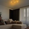 Elegáns arany csillár, fém test, 25 cm szélesség x 51 cm magasság x 5 cm mélység | SMD LED 16W 3000K | Stílusos világítótest a modern lakberendezéshez, IP20 besorolású, tökéletes nappaliba és étkezőbe