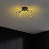 Elegáns fekete csillár, fém test, 57 x 20 x 57 cm | SMD LED 28W 3000K | Stílusos világítás a modern lakberendezéshez, IP20 besorolású, tökéletes nappaliba és étkezőbe