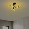 Elegáns fekete csillár, fém test, 51 x 26 x 51 cm | SMD LED 18W 3000K | Stílusos világítótest a modern lakberendezéshez, IP20 besorolású, tartós fém alaplap, tökéletes nappaliba és étkezőbe