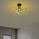 Elegáns fekete csillár, fém test, 51 x 26 x 51 cm | SMD LED 18W 3000K | Stílusos világítótest a modern lakberendezéshez, IP20 besorolású, tartós fém alaplap, tökéletes nappaliba és étkezőbe