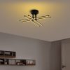Elegáns fekete csillár, fém test, 61 x 22 x 61 cm | SMD LED 28W 3000K | Stílusos világítótest a modern lakberendezéshez | Tartós fém alaplap, IP20 besorolású, tökéletes nappaliba és étkezőbe