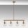 Elegáns vintage csillár, állítható magasság 70 x 15 x 43-87 cm, fém test és üveg sapka, 4 x E14 Max 40 W, réz felület, tökéletes a modern glam és skandináv dekorációhoz, IP20 besorolású, stílusos világítási megoldás