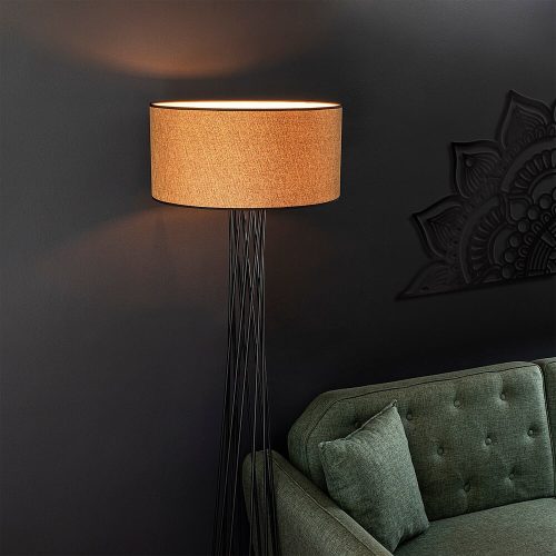 Modern fekete fali lámpa, MDF ház, 60 x 12 x 33 cm, E27 aljzat (max. 40 W), IP20, dugaszolható, lézerrel vágott kivitel, stílusos és funkcionális világítás bármilyen helyre
