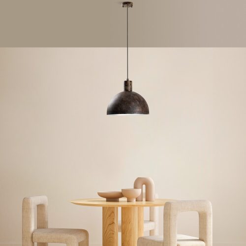 Ipari skandináv csillár, fekete fém test, 32 x 32 cm, magasság 78 cm, E27 aljzat Max. 40W, 90 cm Kábel | Stílusos világítás modern terekbe