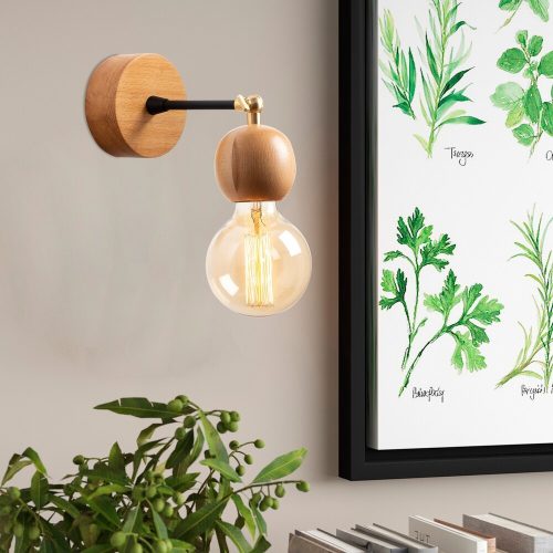 Elegáns fekete falilámpa, fém ház, 10 x 12 cm, magasság 100 cm, E14 Max 40W, IP20 | Elbűvölő szállodai stílusú világítás a modern terekhez