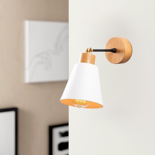Elegáns fekete falilámpa, fém ház, 10 x 12 cm, magasság 100 cm, E14 Max 40W, IP20 | Elbűvölő szállodai stílusú világítás a modern terekhez