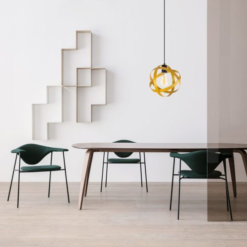 Modern fekete fali lámpa, MDF ház, 60 x 12 x 33 cm, E27 aljzat (max. 40 W), IP20, dugaszolható, lézerrel vágott kivitel, stílusos és funkcionális világítás bármilyen helyre